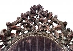 Rustic Black Forest Walnut Large Open Arm Chair - 549602