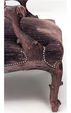 Rustic Black Forest Walnut Large Open Arm Chair - 549605