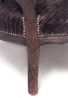 Rustic Black Forest Walnut Large Open Arm Chair - 549607