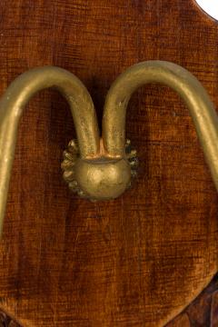 Rustic Black Forest Wood and Brass Wall Sconce - 4673613