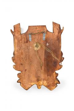 Rustic Black Forest Wood and Brass Wall Sconce - 4673618