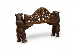 Rustic Black Forest late 19th Cent walnut love seat - 4630137