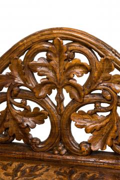 Rustic Black Forest late 19th Cent walnut love seat - 4630139