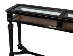 Rustic Black Watchmakers Glass Display Console - 2535744