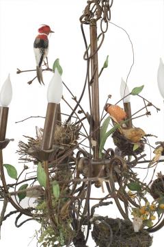 Rustic Brass Foliate Bird Chandelier - 4668425