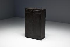 Rustic Brutalist Cabinet in Reclaimed Wood France 20th Century - 4541757