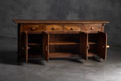 Rustic Brutalist Elm Enfilade Europe Mid 20th Century - 4743832