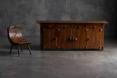 Rustic Brutalist Elm Enfilade Europe Mid 20th Century - 4743833