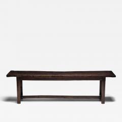 Rustic Brutalist Farm Table in Solid Oak France Early 20th Century - 4607001