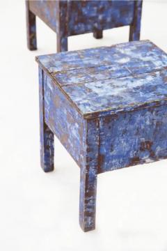 Rustic Chic Blue Stools - 3652630