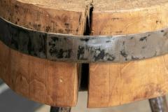 Rustic Chopping Block Side Table - 1946380