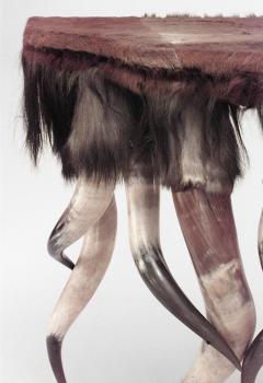 Rustic Continental 19th Cent Horn Design Shaped Console Table - 637175