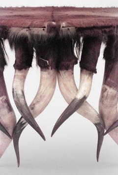 Rustic Continental 19th Cent Horn Design Shaped Console Table - 637176