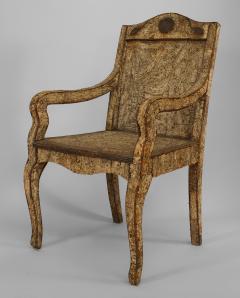 Rustic Continental Neoclassic Style Cork Twig Arm Chair - 549467