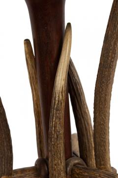 Rustic Continental Oak and Antler Smoking Stand - 4652722