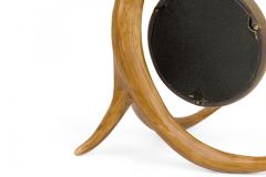 Rustic Continental Style Faux Antler and Brass Table Clock - 4674596