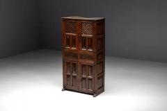 Rustic Dark Wood Pantry Cabinet Spain 1800s - 3461374