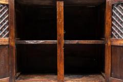 Rustic Dark Wood Pantry Cabinet Spain 1800s - 3461636