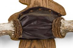 Rustic Decorative Moose Antler Oak Leaf Wall Plaque - 4668333