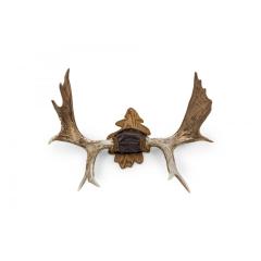 Rustic Decorative Moose Antler Oak Leaf Wall Plaque - 4709046