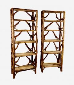 Rustic Driftwood Serpentine Console Mid Late 20th Century - 4618348
