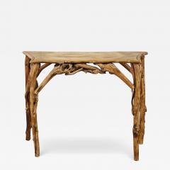 Rustic Driftwood Serpentine Console Mid Late 20th Century - 4618713