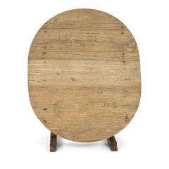 Rustic Early Oval Shape Tilt Top Table - 2597668