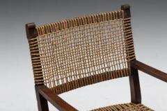 Rustic Easy Chair in Solid Wood and Rope France 1930s - 3441528