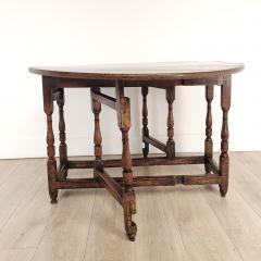 Rustic English Oak Dropleaf Table 19th century or earlier As Is - 3972305