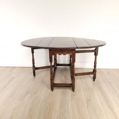 Rustic English Oak Dropleaf Table 19th century or earlier As Is - 3972307