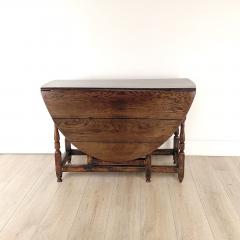 Rustic English Oak Dropleaf Table 19th century or earlier As Is - 3972308