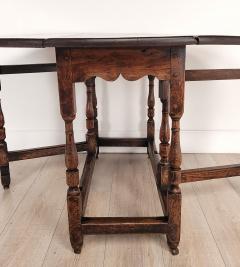 Rustic English Oak Dropleaf Table 19th century or earlier As Is - 3972313