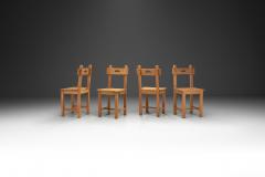 Rustic European Cabinetmaker Oak Dining Chairs Europe ca 1950s - 2687325