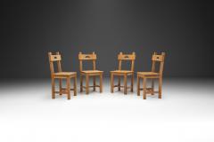 Rustic European Cabinetmaker Oak Dining Chairs Europe ca 1950s - 2687326