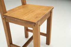 Rustic European Cabinetmaker Oak Dining Chairs Europe ca 1950s - 2687334