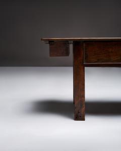 Rustic European Walnut Console with Drawers France 19th C - 4759941