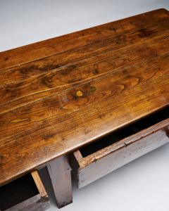 Rustic European Walnut Console with Drawers France 19th C - 4759943