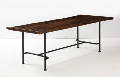 Rustic Farm Table with Iron Base - 3868878