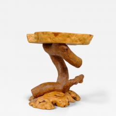 Rustic Finnish Organic Wooden Small Table Flower Stand Finland 1980s - 4426601