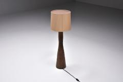 Rustic Floor Lamp with ceramic base 1940s - 2558742