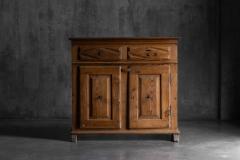 Rustic Folk Art Carved Cabinet 19th Century - 4810360