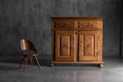 Rustic Folk Art Carved Cabinet 19th Century - 4810436