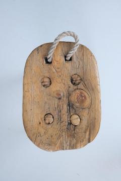 Rustic Folk Art Peasant Stool in Pine and String Finland 1800s - 4304974