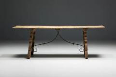 Rustic Folk Art Trestle Table Spain 19th Century - 3670263