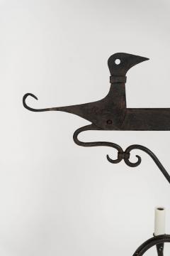 Rustic Four Arm Forged Iron Chandelier - 4248466