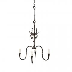 Rustic Four Arm Forged Iron Chandelier - 4248471
