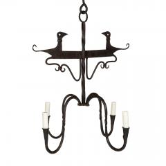 Rustic Four Arm Forged Iron Chandelier - 4248472