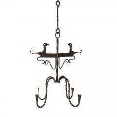 Rustic Four Arm Forged Iron Chandelier - 4248476