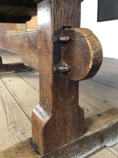 Rustic French 17th Century Oak and Chestnut Trestle Dining Table - 1966025