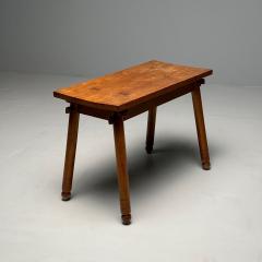 Rustic French Mid Century Modern Provincial Oak Console Table Farmhouse - 3408045